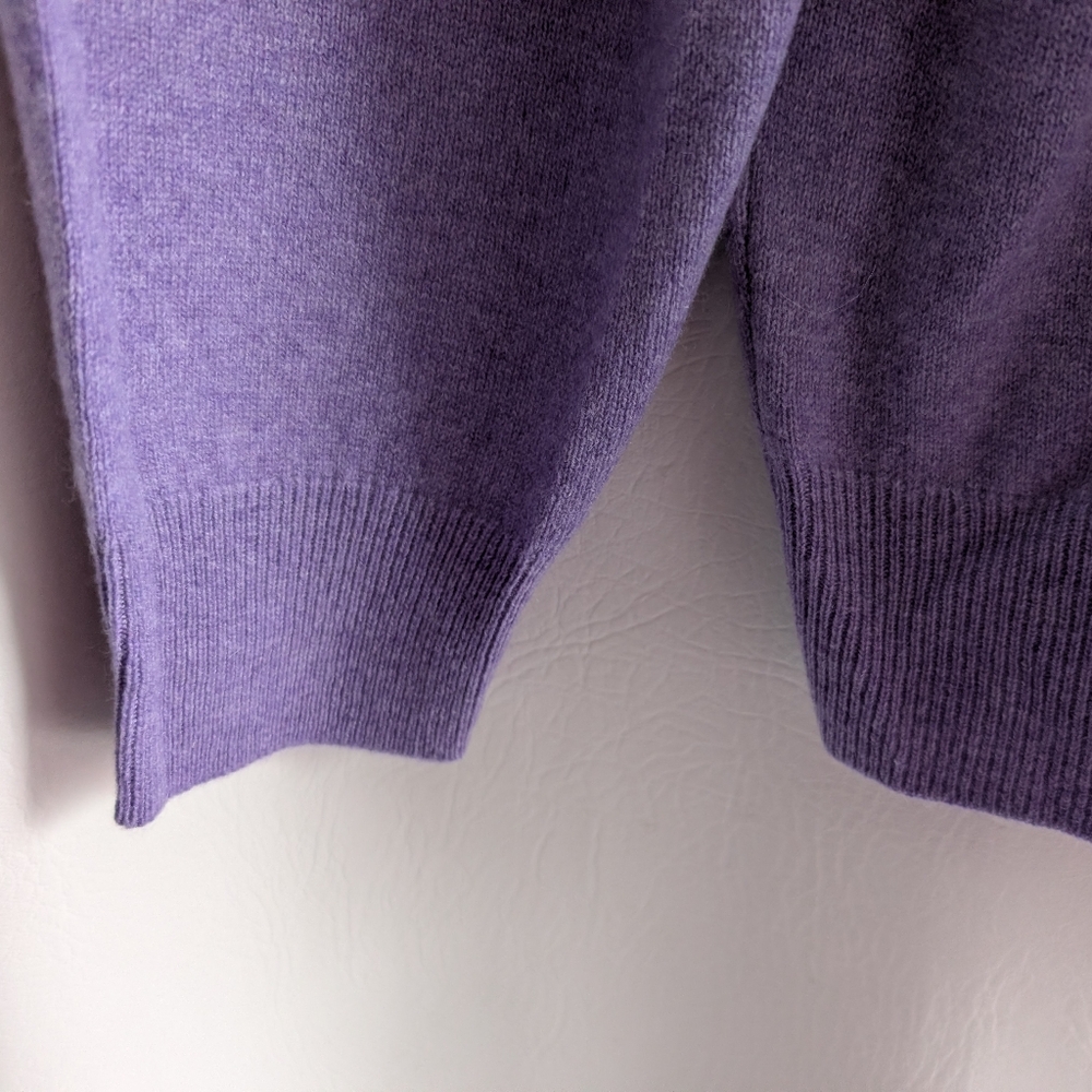 Jos A Bank Traveller's Cashmere Purple V-neck Pullover Knit Sweater - XL - Picture 11 of 14